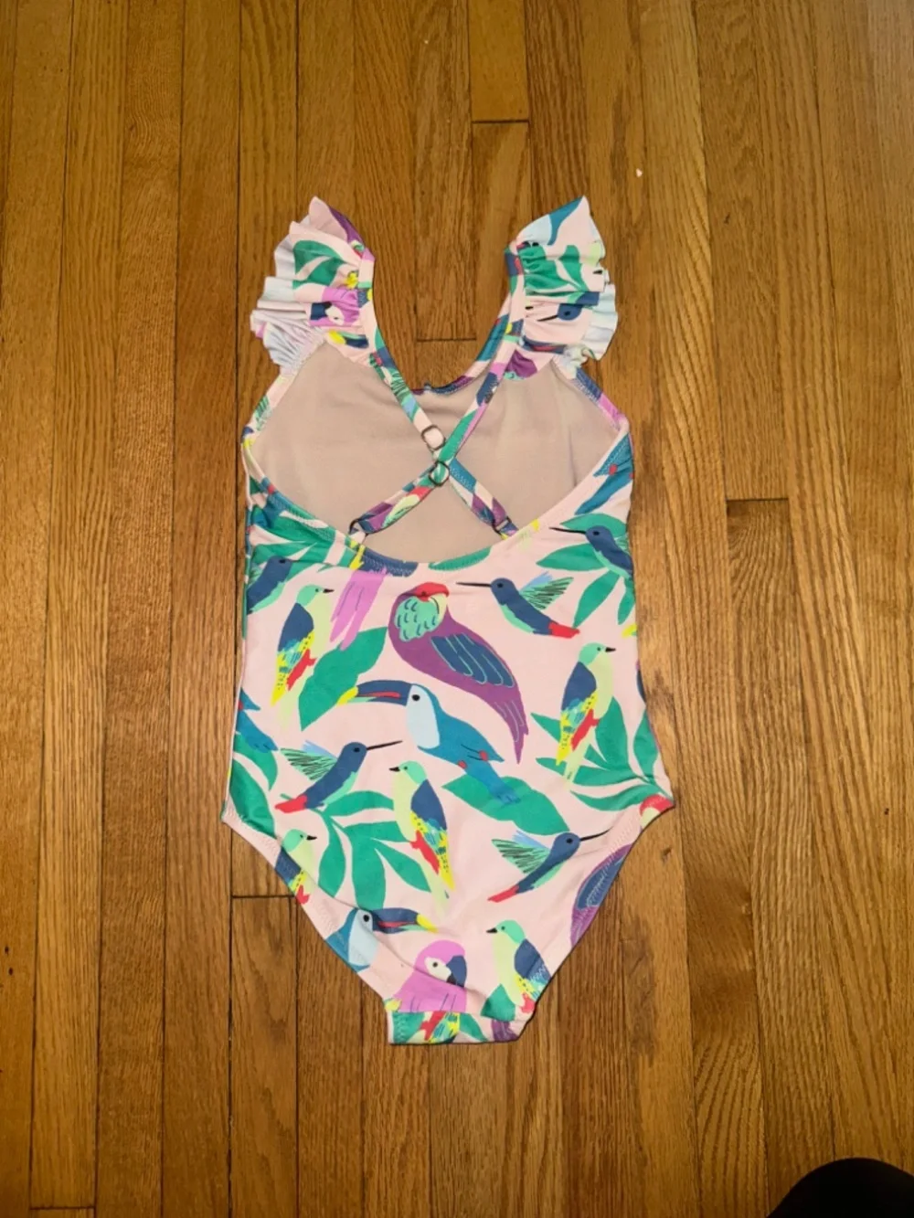 Tea collection- Tropical bird one piece bathing suit- size 6